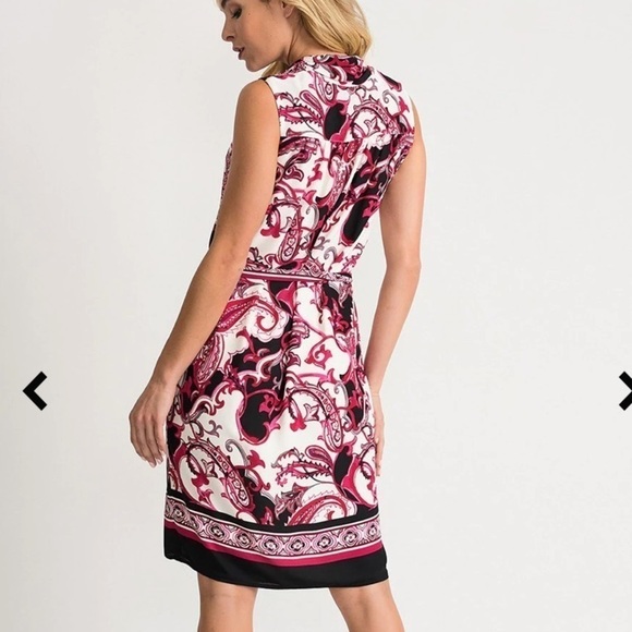 Joseph Ribkoff Sleeveless Vanilla Multi Color Shift Dress Size 6 - Picture 10 of 10